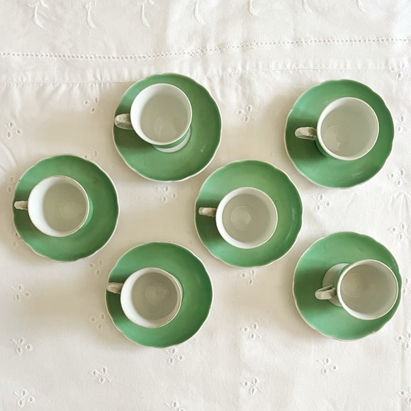 Vintage “Real” S. Paolo Brazil Porcelain Green Demitasse/Espresso Cup/Saucer, 6 - Picture 3 of 10